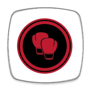 Boxing - Square fridge magnet - white - Front