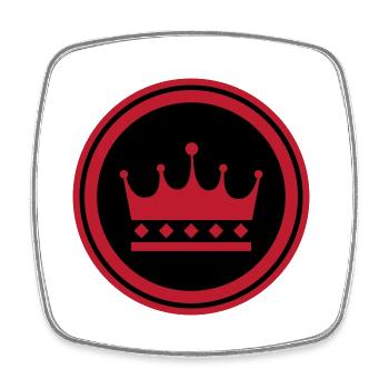 Crown Symbol - Square fridge magnet - white - Front