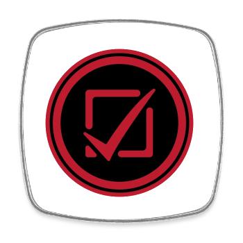 Tick the box - Square fridge magnet - white - Front