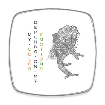 My color depends on my emotions - Square fridge magnet - white - Front