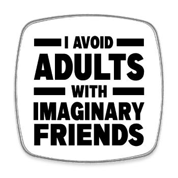 Atheism - Square fridge magnet - white - Front