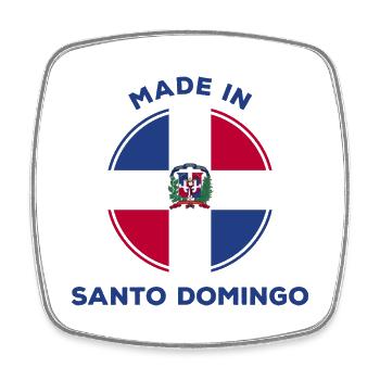 Saint-Domingue - Magnet carré - blanc - Devant