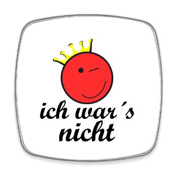 Ich war es nicht - Viereckiger Kühlschrankmagnet - Weiß - Vorne