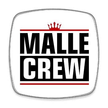 Malle Crew - Viereckiger Kühlschrankmagnet - Weiß - Vorne
