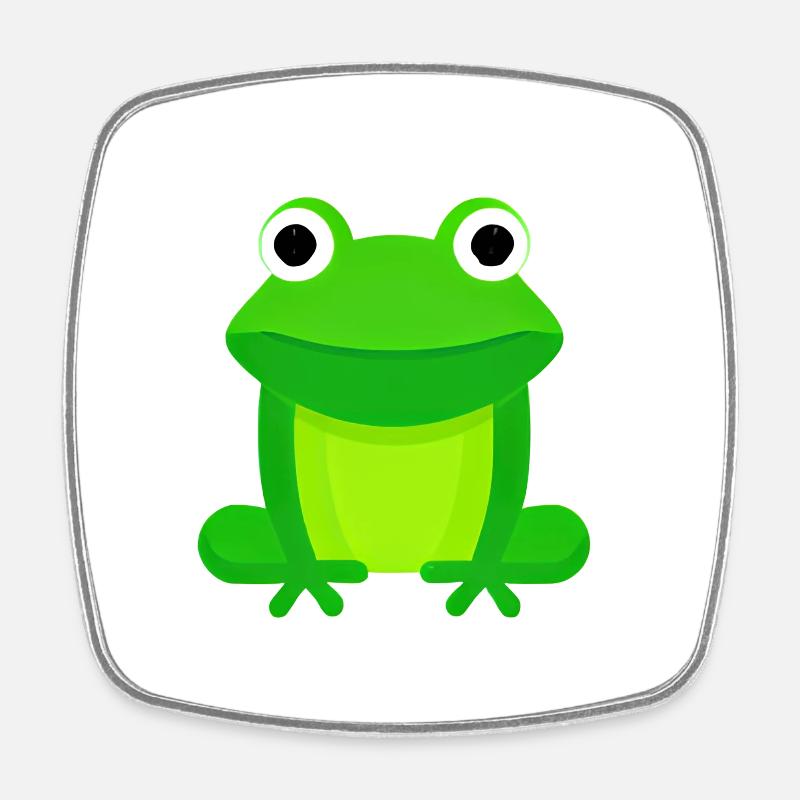 Frog Icon - Square fridge magnet - white