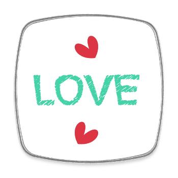 LIEBE. HEILIGER VALENTINSTAG. Junggesellinnenabschied. ICH LIEBE DICH. ICH LIEBE DICH. - Viereckiger Kühlschrankmagnet - Weiß - Vorne