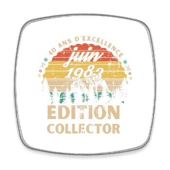 Anniversaire 40 ans juin 1983 édition collector - Magnet carré - blanc - Devant