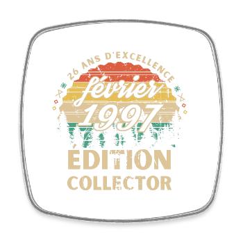 Anniversaire 26 ans février 1998 édition collector - Magnet carré - blanc - Devant