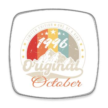 October 1996 Birthday Gift - October 1996 - Square fridge magnet - white - Front