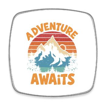 L’aventure vous attend - Magnet carré - blanc - Devant