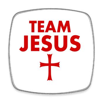 Team jesus kreuz - Viereckiger Kühlschrankmagnet - Weiß - Vorne