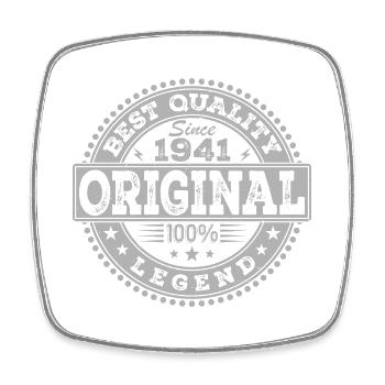 83. Geburtstag Original 1941 Vintage-Geschenk - Viereckiger Kühlschrankmagnet - Weiß - Vorne