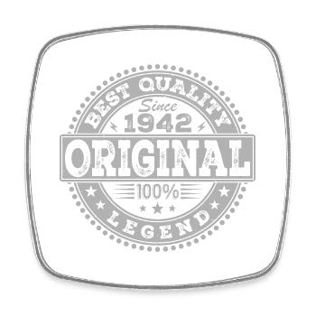 82nd Birthday Original 1942 Vintage Gift - Square fridge magnet - white - Front