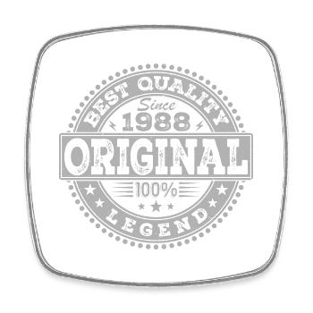 36th Birthday Original 1988 Vintage Gift - Square fridge magnet - white - Front