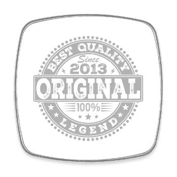11. Geburtstag Original 2013 Vintage Geschenk - Viereckiger Kühlschrankmagnet - Weiß - Vorne