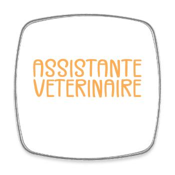 Oft nachgeahmt beste Tierarzthelferin - Viereckiger Kühlschrankmagnet - Weiß - Vorne