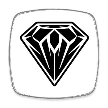 Diamond Symbol Logo - Square fridge magnet - white - Front