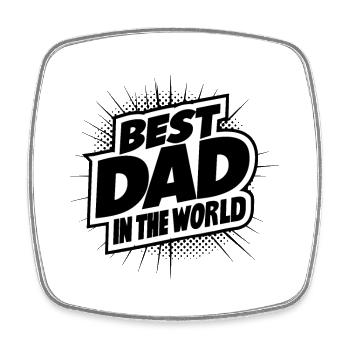 Best Dad Forever for Father's Day or Birthday - Square fridge magnet - white - Front
