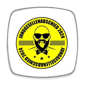 Bachelor party 2024 - Square fridge magnet - white - Front
