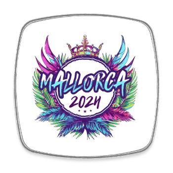 Mallorca 2024 Bunt - Viereckiger Kühlschrankmagnet - Weiß - Vorne