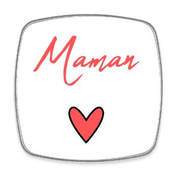 MAMA. MUTTERTAG. HERZ. FEST. ALLES GUTE ZUM GEBURTSTAG MAMA - Viereckiger Kühlschrankmagnet - Weiß - Vorne
