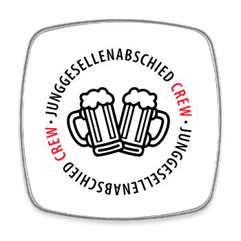 Jga Crew Junggesellenabschied Bier - Viereckiger Kühlschrankmagnet - Weiß - Vorne