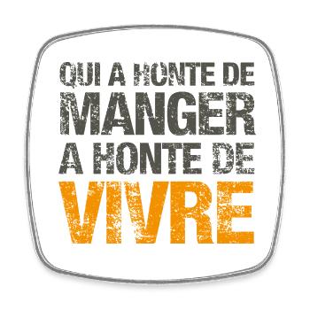 Honte de vivre - Magnet carré - blanc - Devant