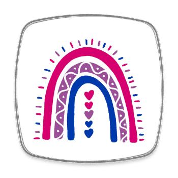LGBT Pride Month Bisexual Rainbow - Square fridge magnet - white - Front
