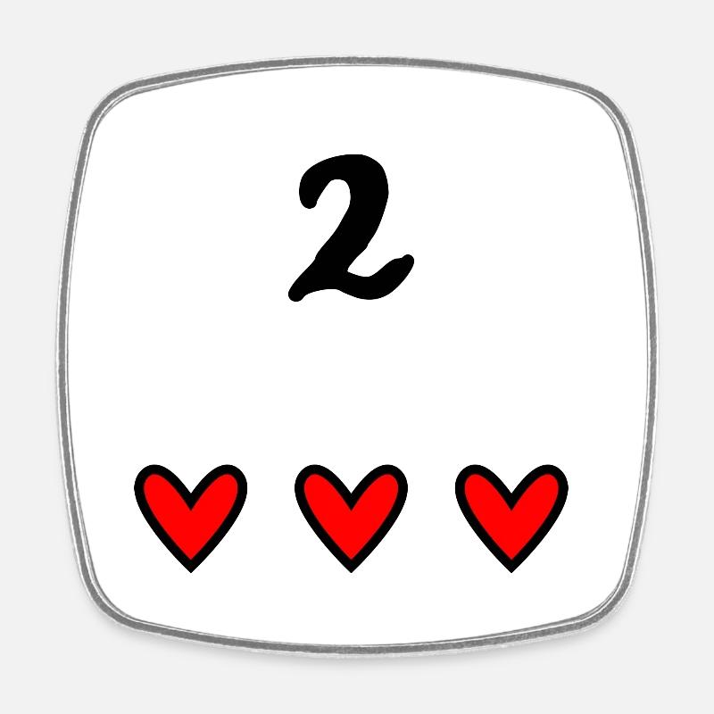 2 ANS. 2e ANNIVERSAIRE. ANNIVERSAIRE 2 ANS.2 - Magnet carré - blanc