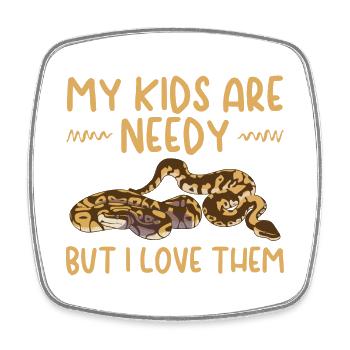 Snake lovers | Reptiles Pet Gifts - Square fridge magnet - white - Front