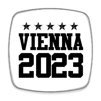 Vienna 2023 Wien - Square fridge magnet - white - Front