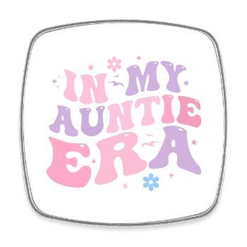 In My Auntie Era Baby Announcement for Aunt - Square fridge magnet - white - Front