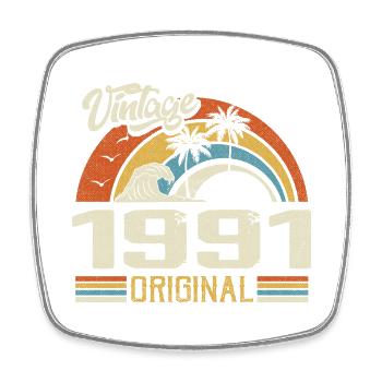 Vintage 1991 Vintage Rétro Cadeau Anniversaire - Magnet carré - blanc - Devant