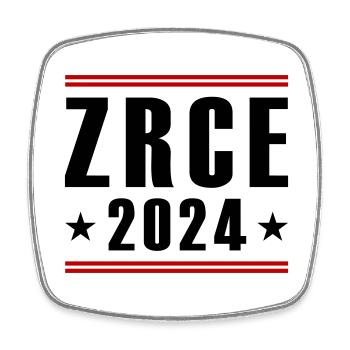 Zrce 2024 - Viereckiger Kühlschrankmagnet - Weiß - Vorne