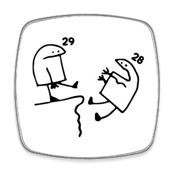29 Years Old Gift Idea Humor Birthday 29 Years - Square fridge magnet - white - Front