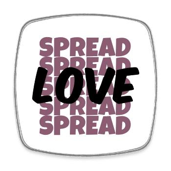 Spread Love Shirt Design - Viereckiger Kühlschrankmagnet - Weiß - Vorne