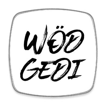 Wöd Gedi Bester Gedi sein Patenonkel fragen Taufe - Viereckiger Kühlschrankmagnet - Weiß - Vorne