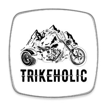 Trike Motorrad | Trikefahrer Triker Geschenkideen - Viereckiger Kühlschrankmagnet - Weiß - Vorne