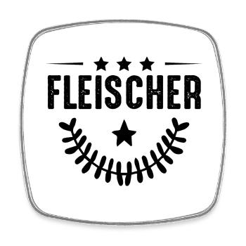 Fleischer Beruf - Viereckiger Kühlschrankmagnet - Weiß - Vorne