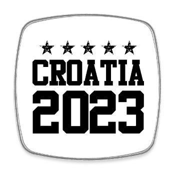 Croatia 2023 - Square fridge magnet - white - Front