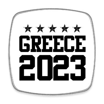 Greece 2023 - Viereckiger Kühlschrankmagnet - Weiß - Vorne
