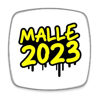 Malle 2023 - Square fridge magnet - white - Front