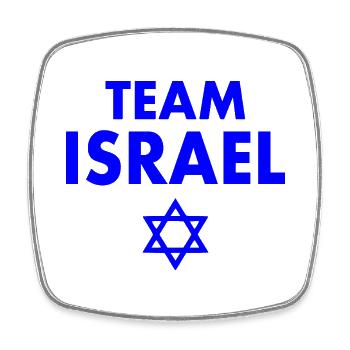 Team israel - Magnet carré - blanc - Devant