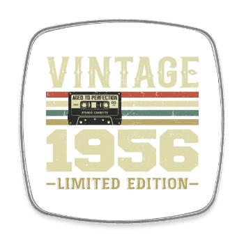 Vintage 1956 Retro 1956 Birthday Gift - Square fridge magnet - white - Front