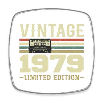 Vintage 1979 Retro 1979 Birthday Gift - Square fridge magnet - white - Front