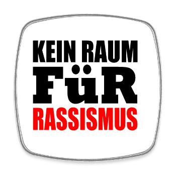 kein raum für rassismus - Viereckiger Kühlschrankmagnet - Weiß - Vorne