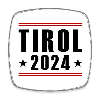 Tyrol 2024 - Magnet carré - blanc - Devant