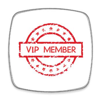 Vip Mitglied - Viereckiger Kühlschrankmagnet - Weiß - Vorne