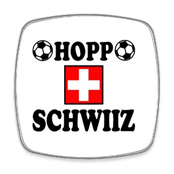 Hopp schwiiz - Magnet carré - blanc - Devant