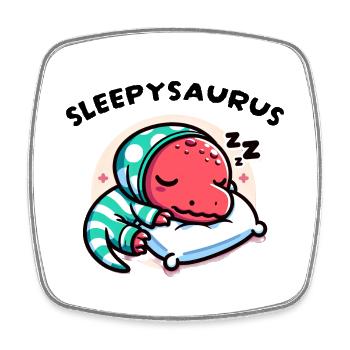 Sleepysaurus Official Sleep Outfit Chemise de nuit - Magnet carré - blanc - Devant